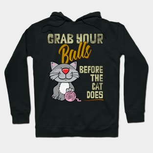Funny Knitting & Cat Lovers Hoodie